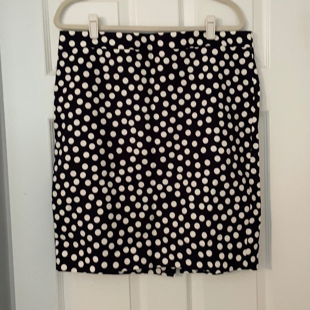 Navy Blue Polka Dot Skirt from J.Crew!